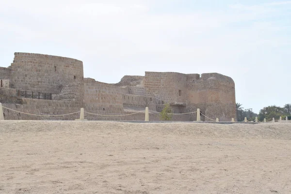 Bahrain National Castle Bei Sonnigem Wetter Qal Bahrain Fort — Stockfoto