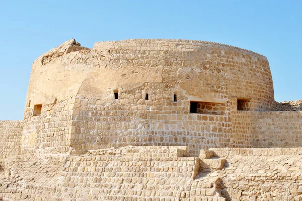 Castillo Nacional Bahréin Día Soleado Qal Bahrain Fort — Foto de Stock