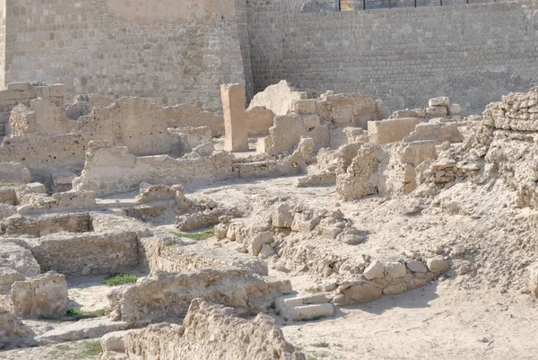 stock image Bahrain National Castle at sunny day,  Qal'At Al Bahrain fort