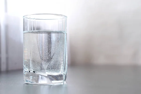 Vaso Agua Fría Transparente Saciará Sed — Foto de Stock