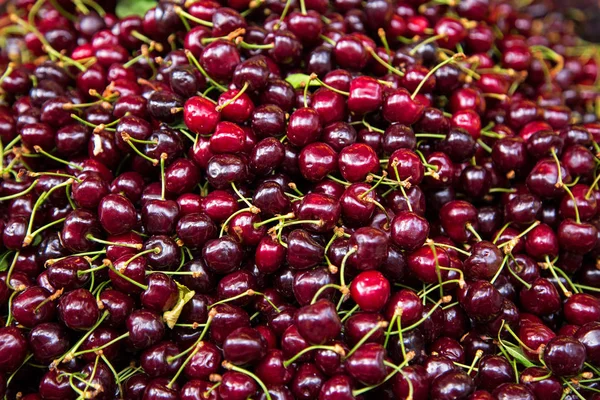 displayed fruit cherry on a market