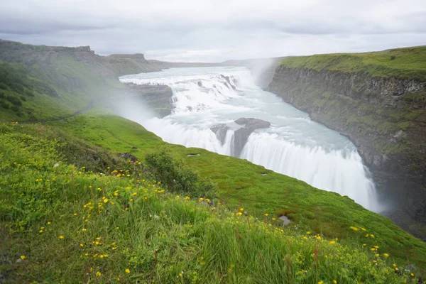 Gullfoss, la famosa cascada de Islandia — Foto de Stock