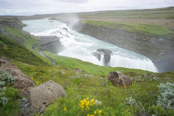 Gullfoss, la famosa cascada de Islandia — Foto de Stock