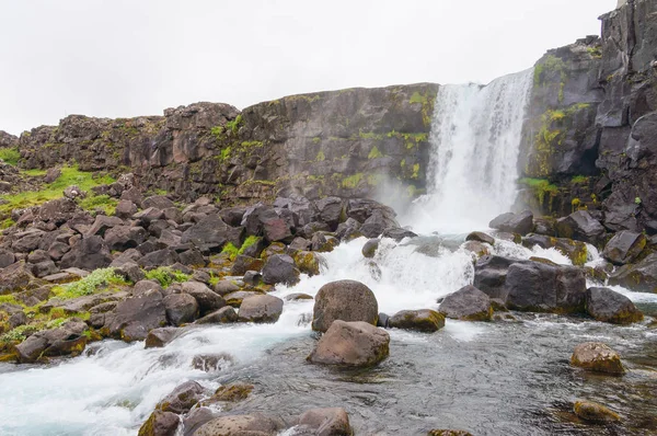 Oxararfoss en el Parque Nacional Thingvellir, Islandia — Foto de Stock