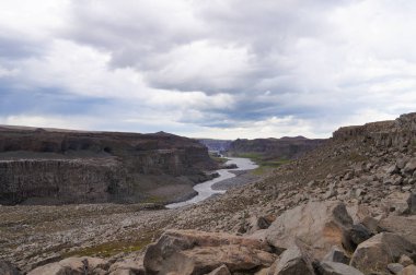 Kuzeydoğu İzlanda'daki Dettifoss.