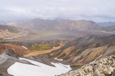 Gökkuşağı Milli Park Landmannalaugar, İzlanda.