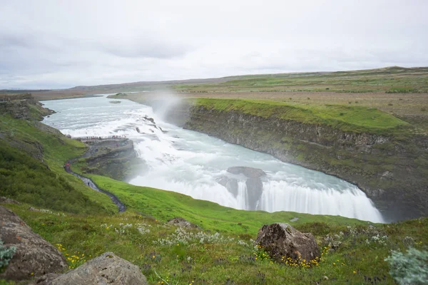 Gullfoss, la famosa cascada de Islandia — Foto de Stock