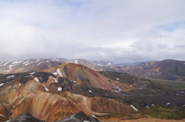 Vadisi Milli Parkı Landmannalaugar, İzlanda.