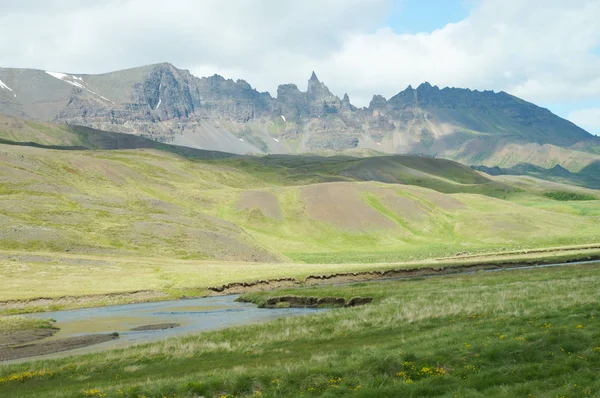 Piękny widok, w lecie, Islandia — Zdjęcie stockowe