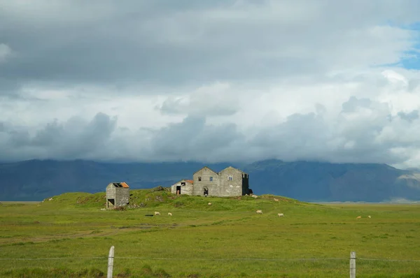 Vacker gård i sommar, Island. — Stockfoto