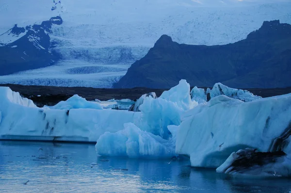 Manzara manzara buz Jokulsarlon, İzlanda — Stok fotoğraf