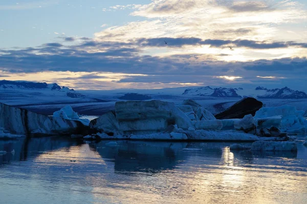 Manzara manzara buz Jokulsarlon, İzlanda — Stok fotoğraf