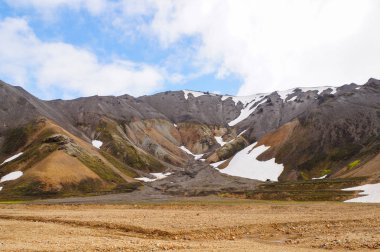 Vadisi Milli Parkı Landmannalaugar, İzlanda.