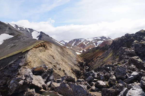 Tal des Nationalparks landmannalaugar, Island. — Stockfoto