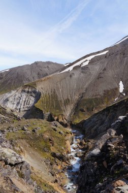 Vadisi Milli Parkı Landmannalaugar, İzlanda.
