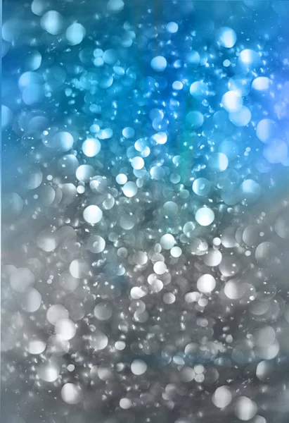 Abstrakt suddiga blå bakgrund med regniga bokeh effekt. — Stockfoto