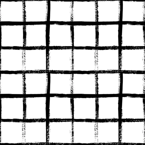 Гранд-сітка безшовний візерунок. Абстрактна звичайна текстура, намальована штрихами чорнила. Векторний монохромний фон — стоковий вектор