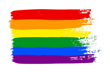 Grunge Lgbt gurur bayrağı. Soyut gökkuşağı desenli el mürekkeple çizilmiş. Vektör Çokrenkli arkaplan