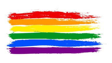 Grunge Lgbt gurur bayrağı. Soyut gökkuşağı desenli el mürekkeple çizilmiş. Vektör Çokrenkli arkaplan