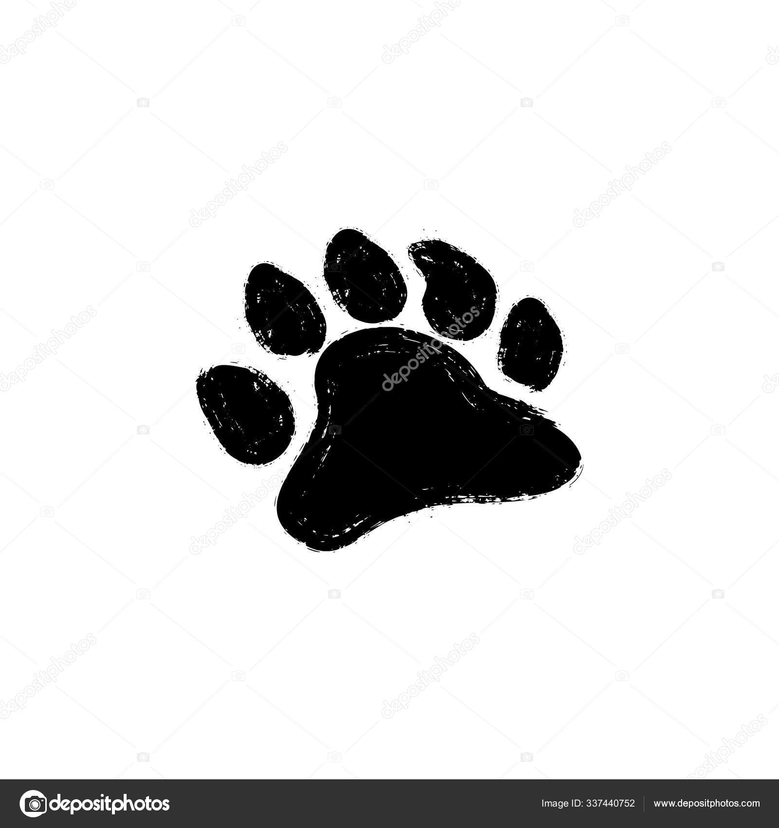 dug Melting forhåndsvisning Grunge bear paw print from ink brush strokes. Vector print wild animal  Icon. Dirty texture hand drawn icons Stock Vector Image by ©Sini4ka  #337440752
