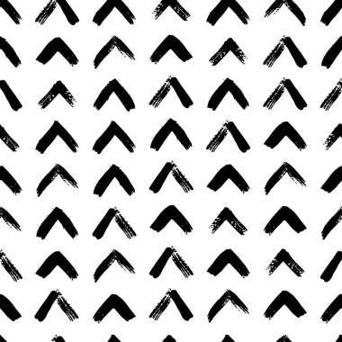 Fırçayla çizilmiş oksuz desenli bir el. Vektör Soyut Tek Krom Grunge dokusu. Tekstil, kağıt, duvar kağıdı, tişört baskısı için basit bir İskandinav arka planı