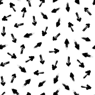 Fırçayla çizilmiş oksuz desenli bir el. Vektör Monokrom Grunge dokusu. Tekstil, kağıt, duvar kağıdı, tişört baskısı için basit bir İskandinav arka planı