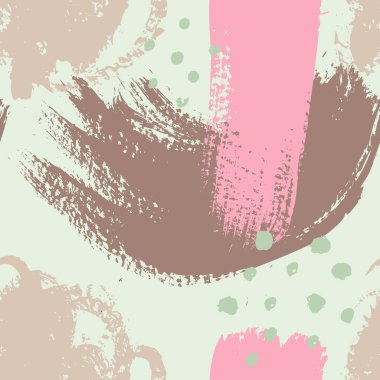 Fırça darbeleri soyut, kusursuz desen. Grunge Renkli arkaplan