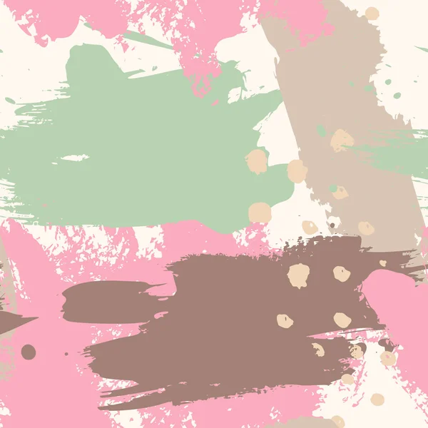 Brush Strokes Abstrakt sömlöst mönster. Grunge Färgglada bakgrund — Stock vektor