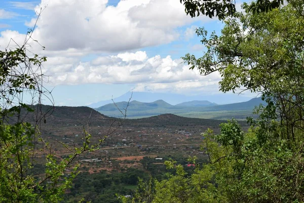 Paisajes Montaña Escénicos Tanzania Rural Vistos Desde Namamga Hills Kenia — Foto de Stock