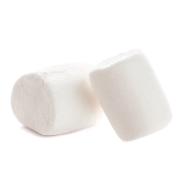 Dois marshmallow branco fofo — Fotografia de Stock