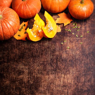 Güz Pumpkins Şükran günü arka plan