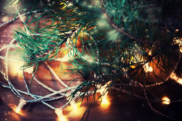 Guirlande lumières de Noël — Photo