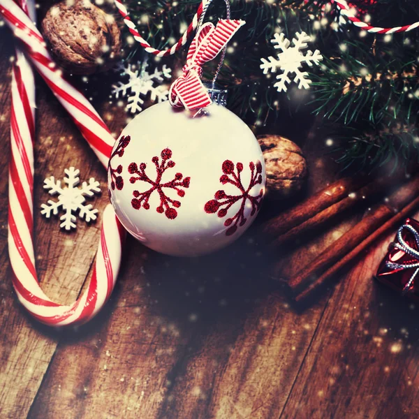 Kerstdecoraties in vintage stijl — Stockfoto