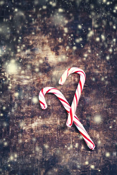 Candy cane karácsonyi díszek — Stock Fotó