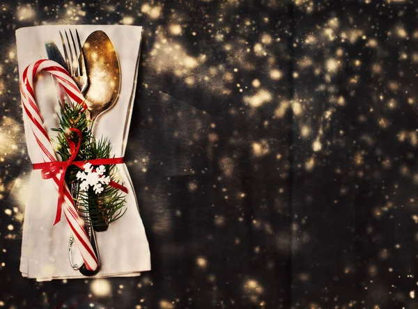 Christmas table place — Stock Photo, Image