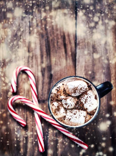 Chocolat chaud aux guimauves — Photo