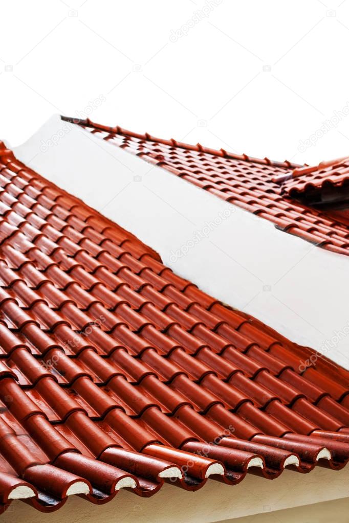 Roof tiles of house