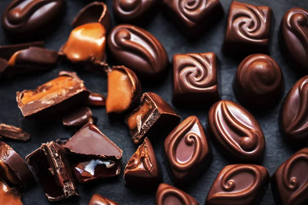 Vánoční čokoládové bonbony — Stock fotografie