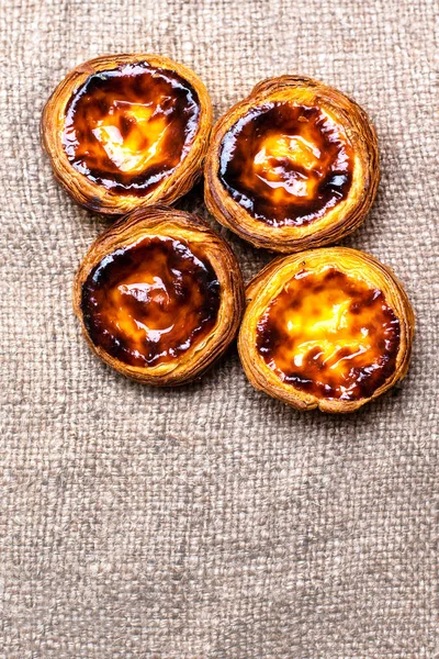 Heap of Portuguese egg tarts — Stock Photo, Image