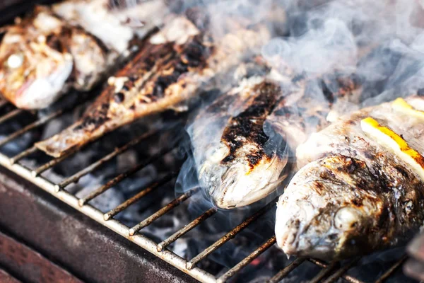 Grilled dorado with spices — Stock Image Grilled dorado with spices Stock Picture