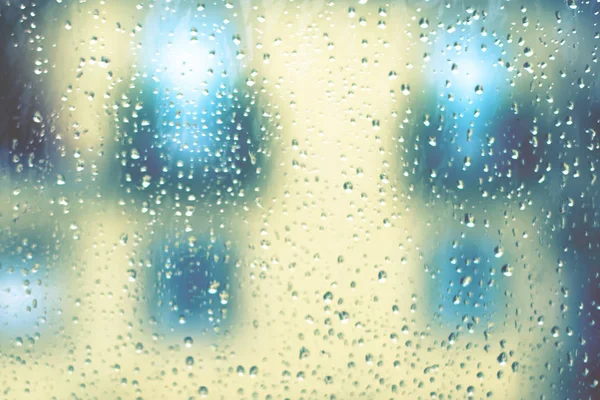 Gotas de chuva na janela — Fotografia de Stock