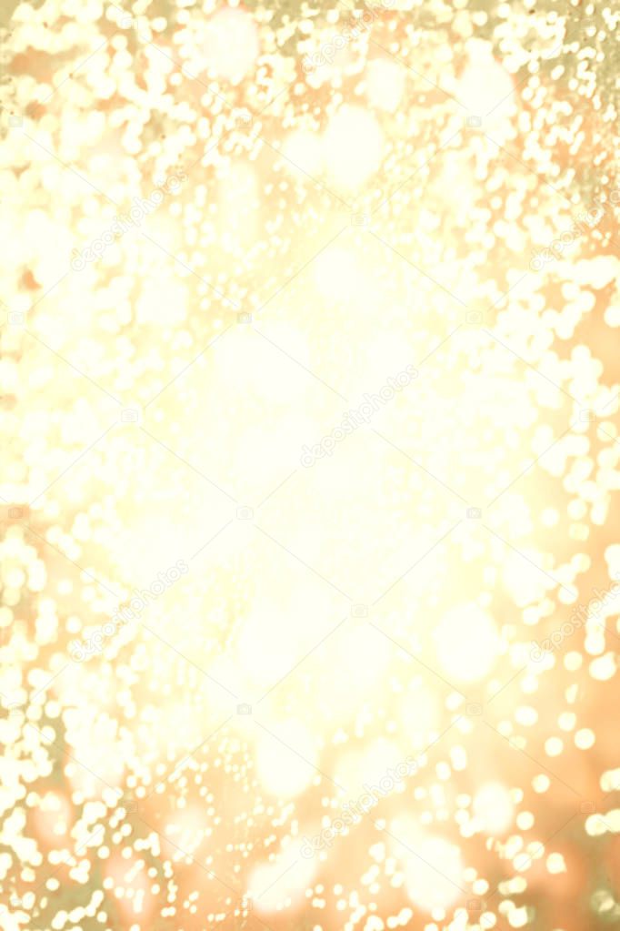 Abstract golden bokeh background.