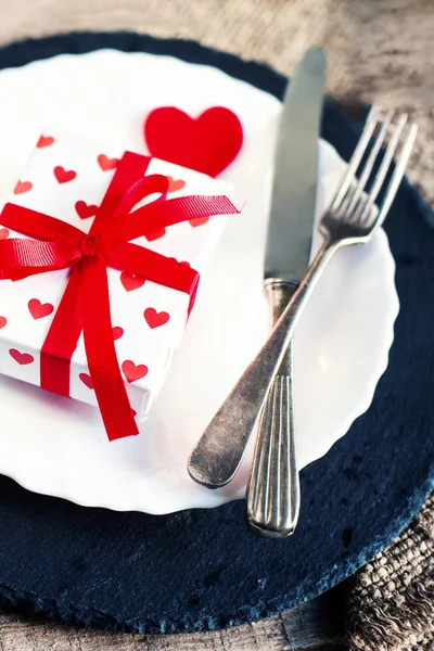 Valentines day table setting — Stock Photo, Image