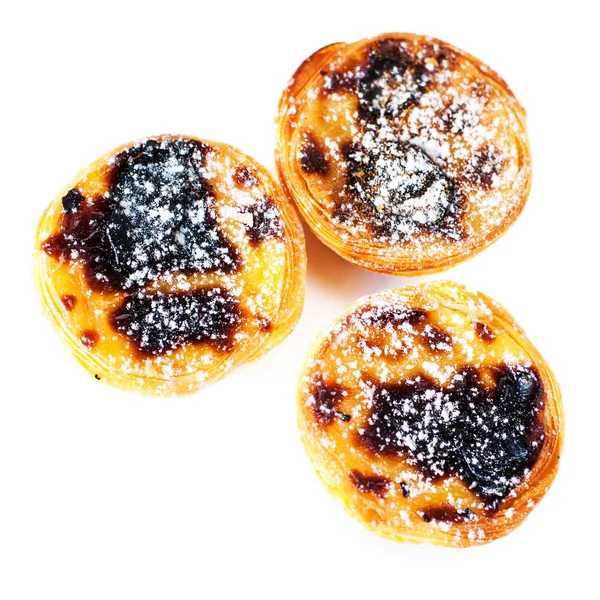 Sobremesa portuguesa pasteis de nata — Fotografia de Stock