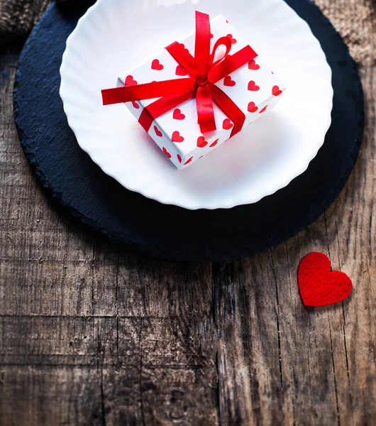 발렌타인 데이 테이블 설정 — 스톡 사진