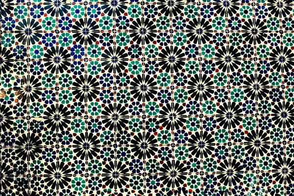 Typische kleurrijke Marokkaanse decoratieve muur — Stockfoto