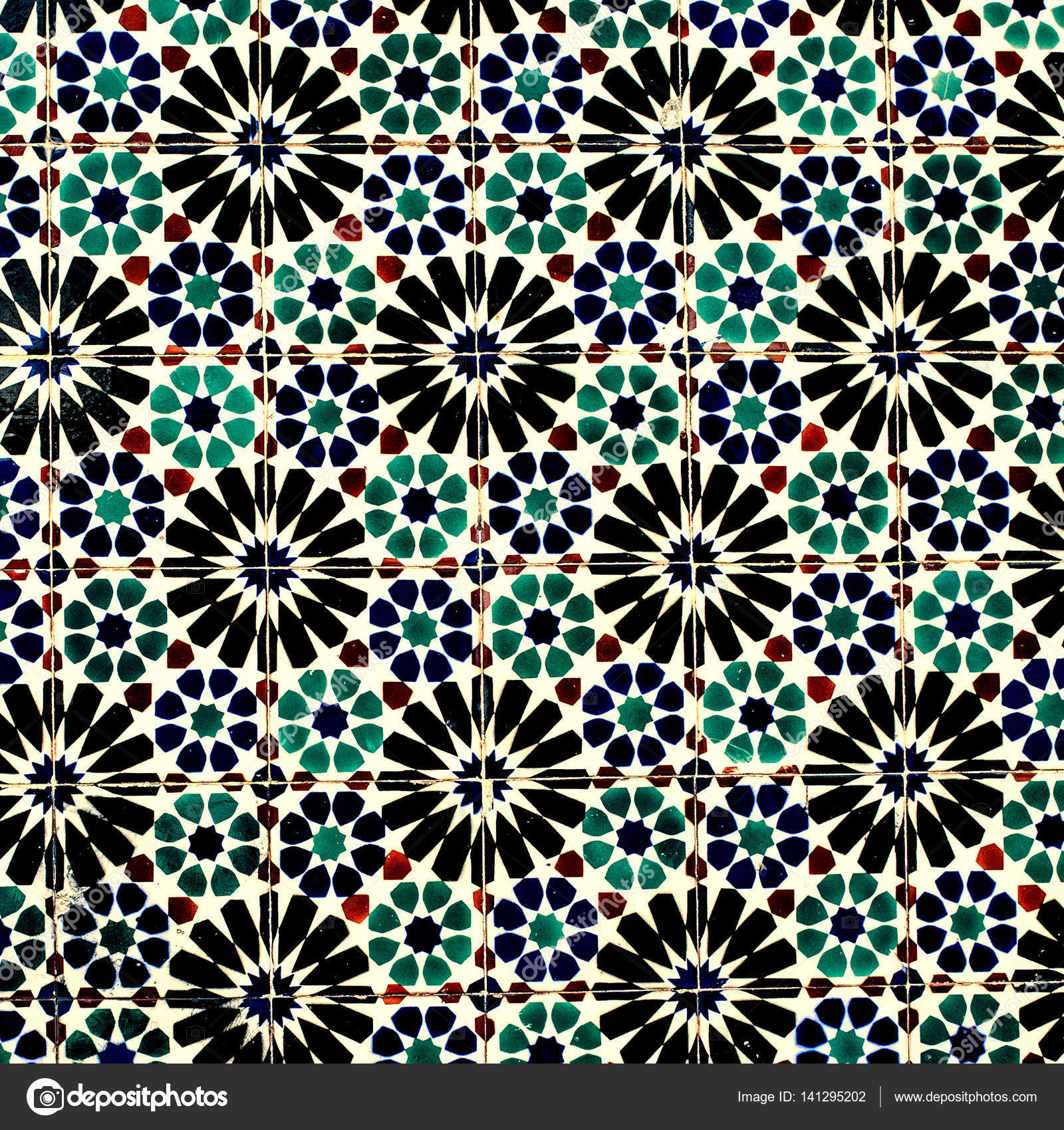 Typical Moroccan tiles ornaments Stock Photo by ©Zakharova 141295202