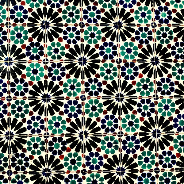 Typical Moroccan tiles ornaments — Stock Photo, Image