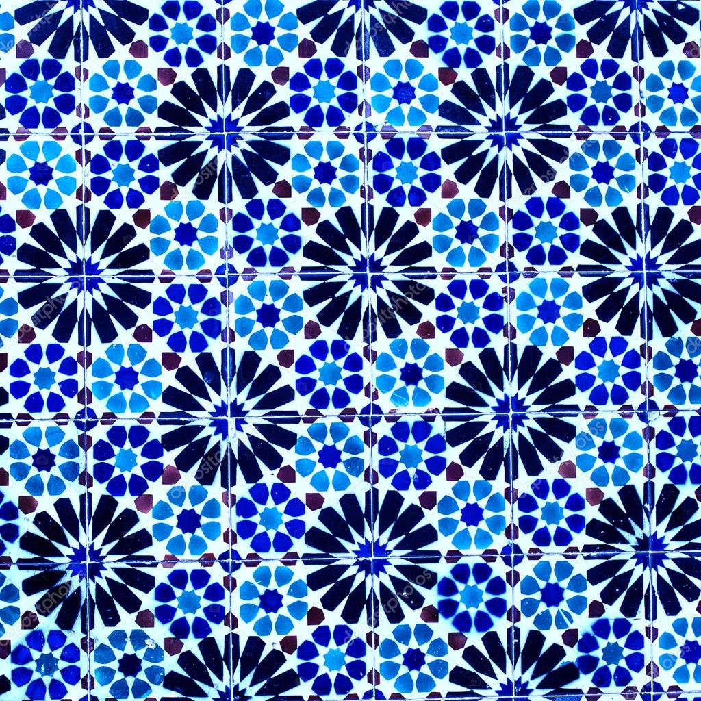 Typical Moroccan tiles ornaments  