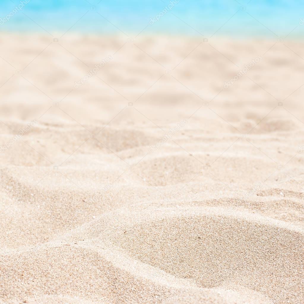 Sea, sand and summer day background. 